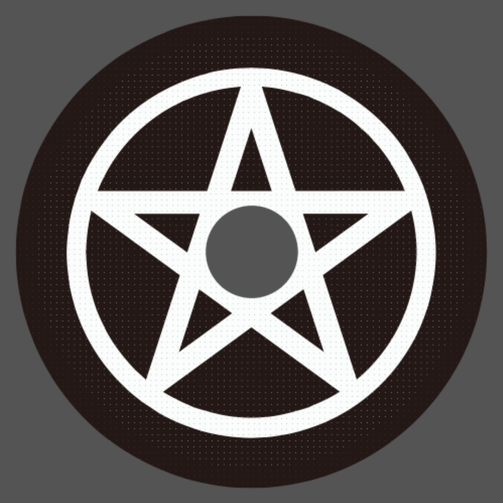 White Pentagram 17mm