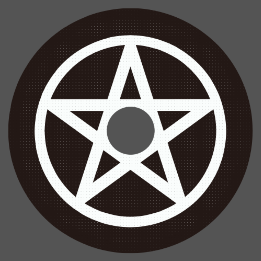 White Pentagram 17mm