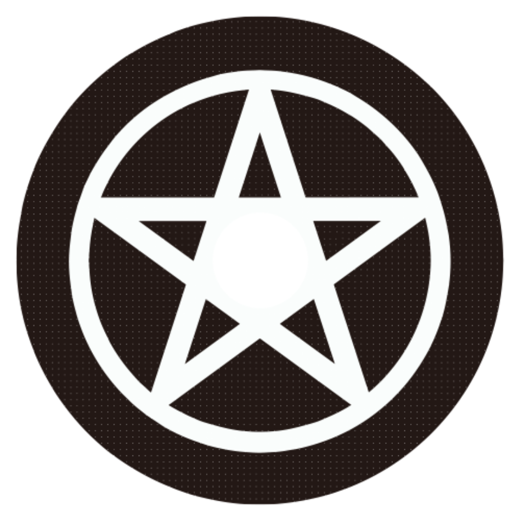 White Pentagram 17mm