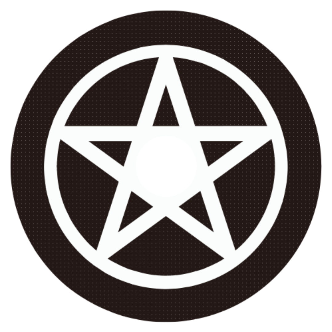 White Pentagram 17mm