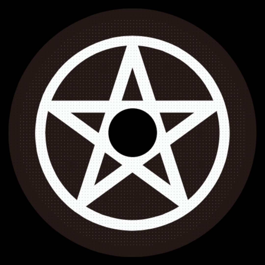 White Pentagram 17mm