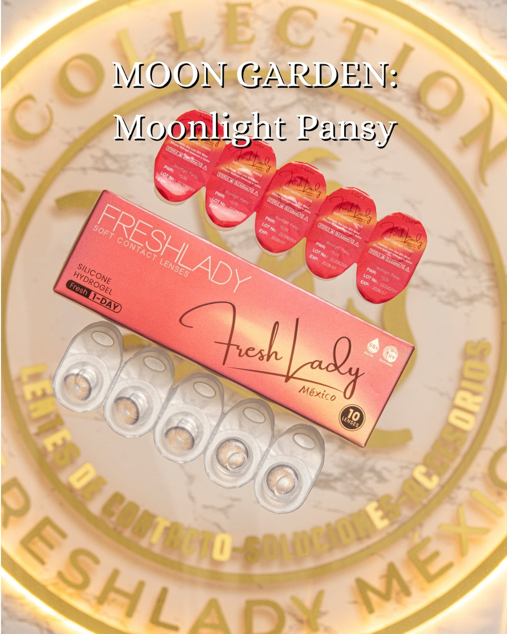 Hazel Moonlight Pansy: MOON GARDEN CAJA de 10 lentes