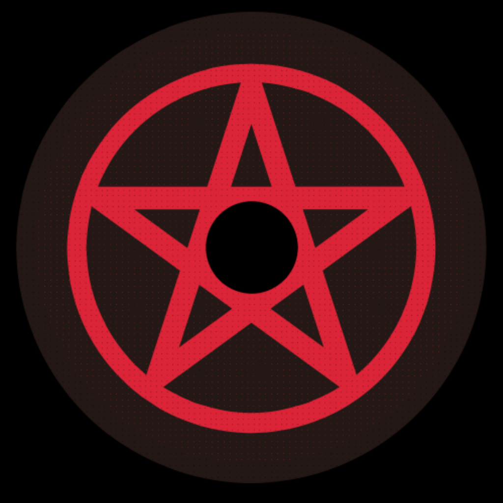 Red Pentagram 17mm