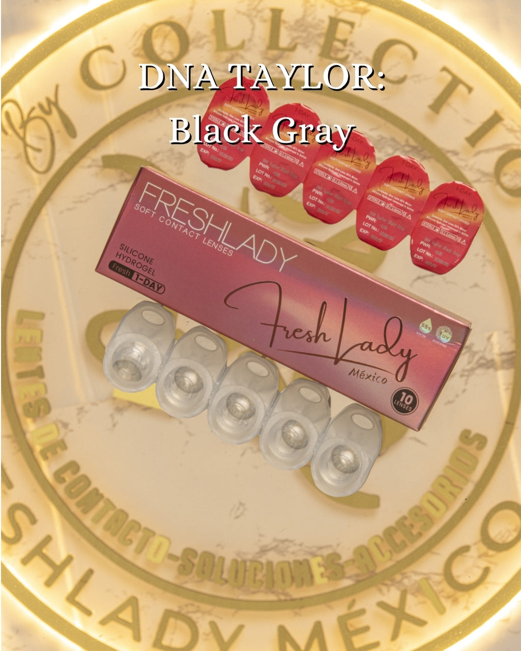 Gray Black: DNA TAYLOR CAJA de 10 lentes