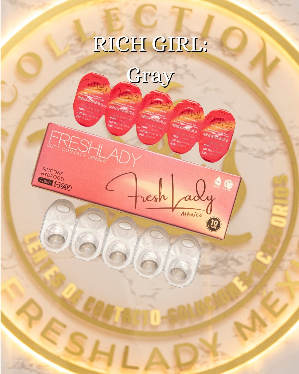 Gray: RICH GIRL CAJA de 10 lentes
