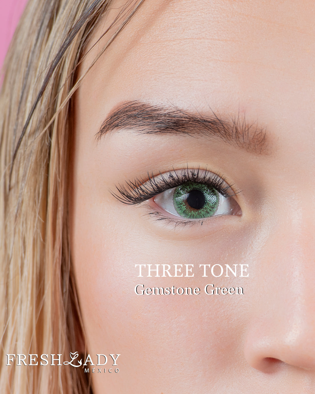 Green Gemstone: THREE TONE